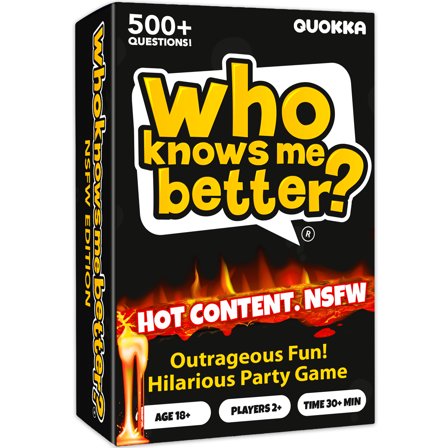 QUOKKA Who Knows Me Better? NSFW Edition - Hilarious Party Card Board Game for Students & Adults