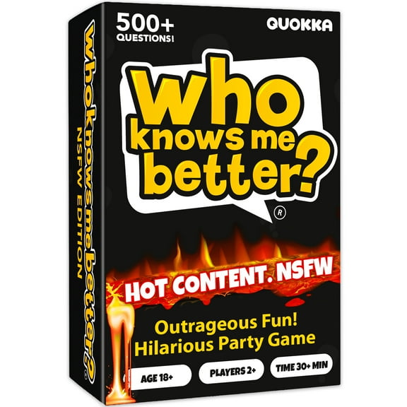 QUOKKA Who Knows Me Better? NSFW Edition - Hilarious Party Card Board Game for Students & Adults