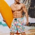 thumbnail image 2 of XYZCANDO Hawaii Pineapple Couple Matching Beachwear Set Swim Trunks & Two Piece Tummy Control Bikini Matching Outfit for Honeymoon Beach Vacation Pool Party Summer His and Hers Swimwear Set, 2 of 6