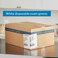 thumbnail image 4 of McKesson Exam Gown, Disposable - Poly and Premium Tissue, Front or Back Opening, Short Sleeve, Unisex - White, One Size Fits Most Adults, 21 in x 30 in, 50 Count, 4 of 11