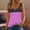 Purple, variant on Women's Scoop Neck Tank Tops 2024 Slim Fit Y2K Color Block Sleeveless Cami Shirts Trendy Blouse Summer Casual Vest