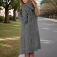 thumbnail image 5 of Long Cardigan Sweaters for Women Long Sleeve Oversized Open Front Cable Knit Hooded Coatigan Sweater Coats with Pockets, 5 of 7