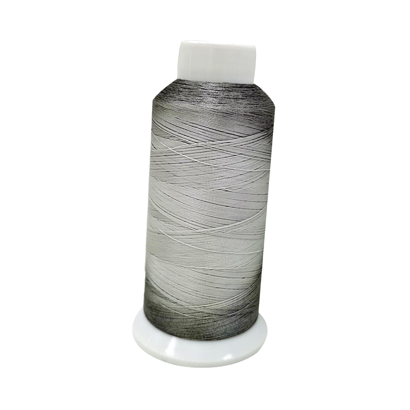 S SERENABLE Colorful Color Changing Thread, Embroidery, Sewing Thread, Polyester Supplies Hand Knitting, for Quilting Blanket Festivals Crochet Shawl White