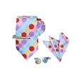 thumbnail image 1 of Corbata de lunares para hombres INSPIRE CHIC, juego de clip de corbata, gemelos y pañuelo de bolsillo, colorido para negocios y bodas, 1 of 6