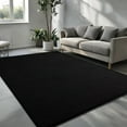thumbnail image 2 of Arogan Soft Low Pile Rug Modern Area Rugs for Bedroom Living Room,Suitable for Boys Girls Teenagers and Adults with Super Soft Touch ,Black ,4' x 6', 2 of 8