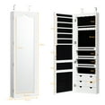 thumbnail image 2 of Costway Armario para joyas con 5 luces LED, puerta que se cierra, armario para joyas fijado a la pared con espejo y 6 cajones, organizador joyas con mucho espacio para chicas, 2 of 7