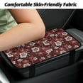 thumbnail image 3 of Yuyamidu Red Hibiscus Auto Center Console Armrest Cover Pad Soft Car Arm Rest Cushion Accessories Fit SUV Truck Sedan Flannel Car Armrest Cover Cushion, 3 of 7