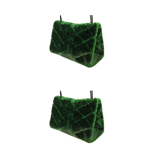 Ruiboury Universal And Durable Bird Cage Soft Fabric Nest For Canaries And Parrots green S (17x16x12cm) 2Set