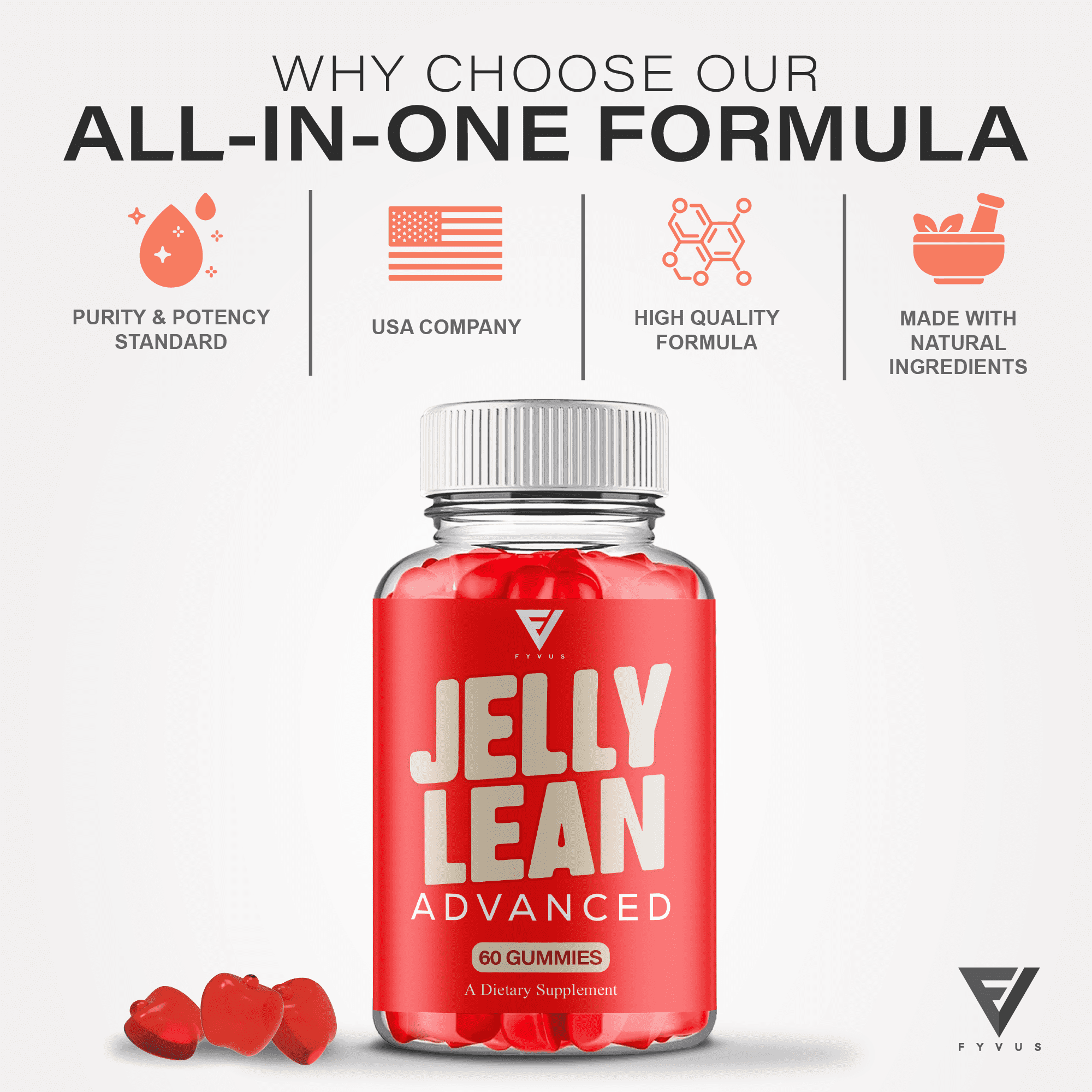 (2 Pack) Jelly Lean Gummies, Jelly Lean Weight Management Gummy (120 Gummies)