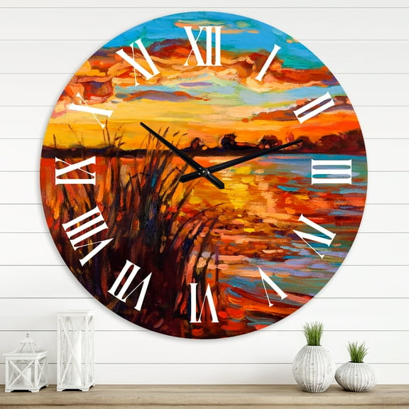 Designart 1 in Quartz Coastal Wall Clock