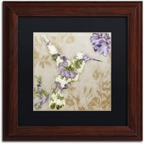 Trademark Fine Art "Winged Tapestry IV" Canvas Art by Color Bakery Black Matte, Wood Frame