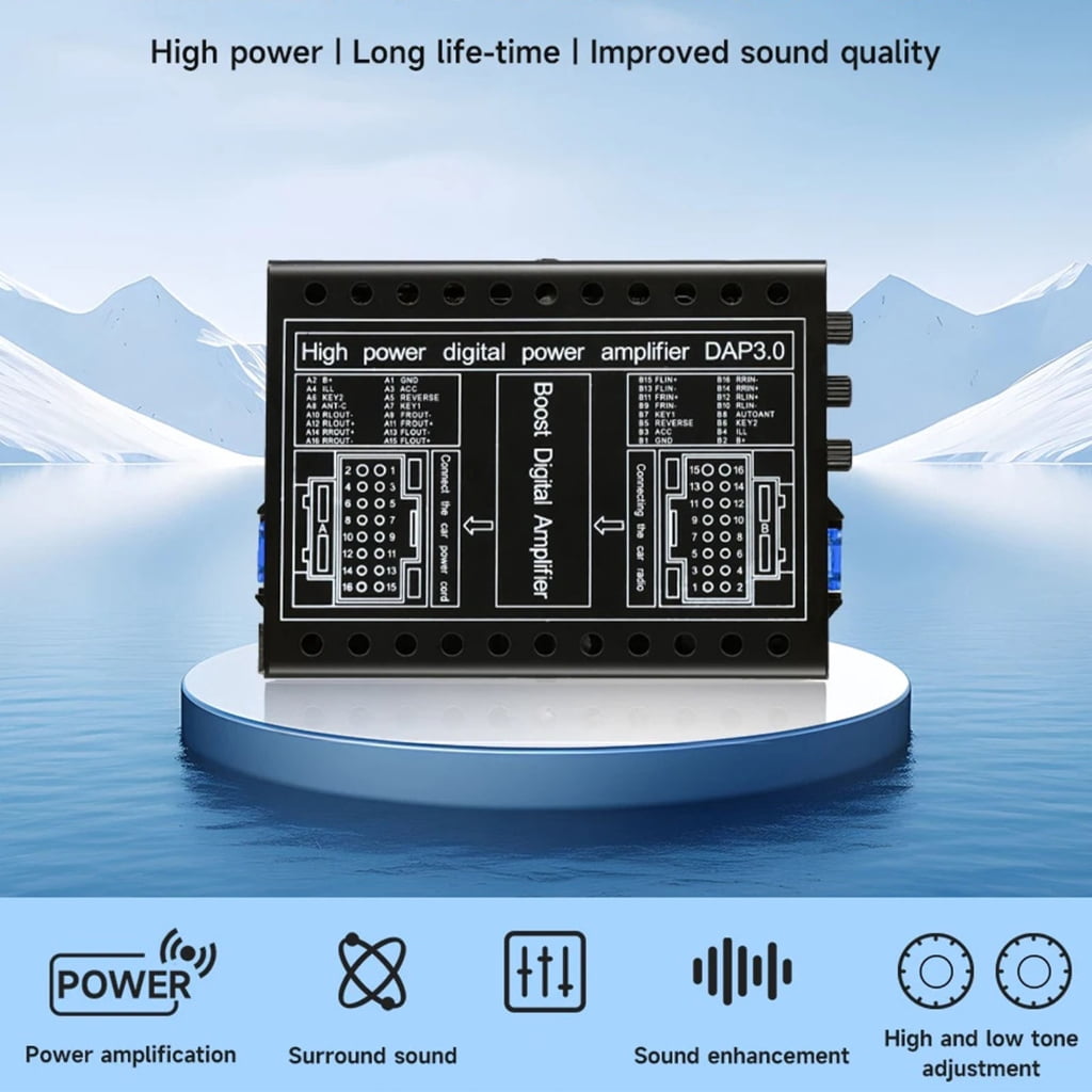 BQBQERT Digital Sound Processors DSP Amplifier for Lossless Upgrade Easy Installation