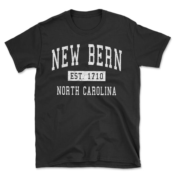 New Bern North Carolina Classic Established Men's Cotton T-Shirt