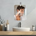 thumbnail image 6 of Shoreew 2Pcs Acrylic Fogless Shower Mirror Portable Travel Anti-fog Men Shaving Makeup Mirror Shatterproof Frameless Bathroom Wall Hanging Vanity Mirror, 6 of 7