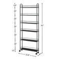thumbnail image 6 of Greater 6 Tier Slim Rolling Storage Cart, Skinny Bathroom Organizer with 6 Shelves, Mobile Shelving Unit Utility Cart Tower Rack for Kitchen Laundry Office Narrow Places, Black, 6 of 8