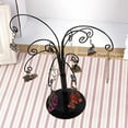 thumbnail image 5 of ABCISI 10.6 inch Rotating Tree Display Stand, Decorative Black Metal Tabletop Display Stand Features Multiple Hooks, Display Rack for Ornaments Glass Globes Balls and Small Craft Items (2PCS), 5 of 12
