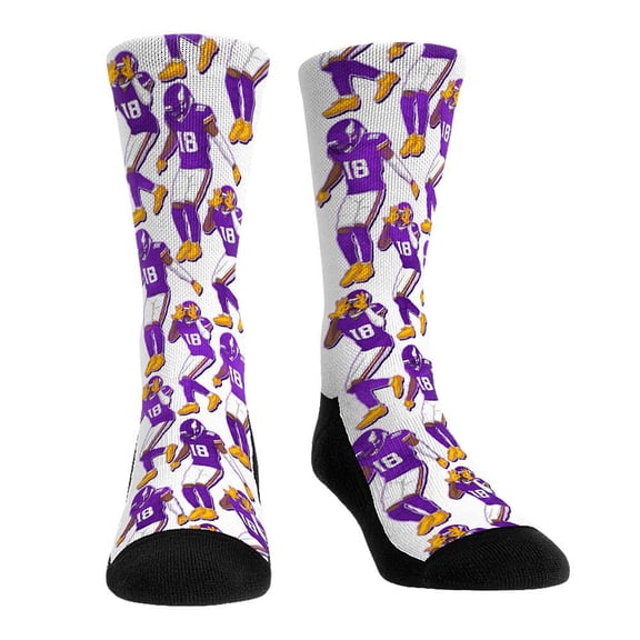 Unisex Rock Em Socks Justin Jefferson Minnesota Vikings Player Celebration Crew Socks