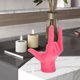 thumbnail image 1 of unbranded Escultura De Dedo Rosa En Resina Con Para De Hogar, 1 of 8
