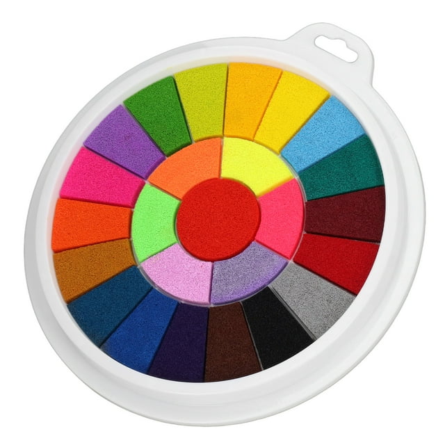 Ink Pad, 25 Colors Safe Material Pad For Kids Washable Strong Coloring Power Easy To Clean Ink Pad For Rubber Stamps Paper Wood Fabric Best Gift
