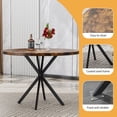 thumbnail image 5 of Recaceik Round Dining Table for 4 People, 39 inch Modern Round Dining Table with Metal Legs, Kitchen Dinner Table for Living Room, Dining Room, 5 of 8