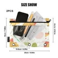 thumbnail image 3 of Ckdifva Cute Dinosaur Apples Pencil Pouch 3 Ring Zipper Pencil Case Binder Pockets Clear Top Cosmetic Bag 2 Pack, 3 of 6