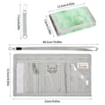 thumbnail image 3 of JIALIOU Nylon Trifold Card Wallet with ID Window Zipper Pocket for Men Women Teen Colorful Green Watercolor, 3 of 7