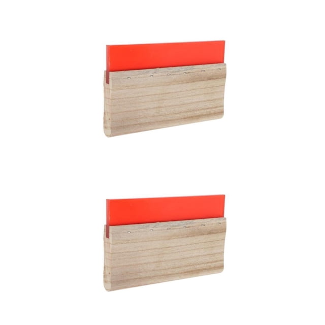 Eigraketly Screen Printing Squeegee Wooden Handle Ink Scraper Scratch Board rojo 20 centímetros 2piezas