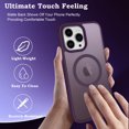 thumbnail image 3 of for iPhone 14 Pro Max Case Super Magnetic [Compatible with MagSafe] TPU Protective Translucent Matte Smooth, phone case for iPhone 14 Pro Max,Dark Purple, 3 of 5