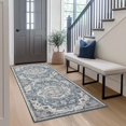 thumbnail image 1 of SONGMICS HOME Area Rug, 2x6 ft Rug for Bedroom, Non-Slip Carpet, Traditional Vintage Style, Home Decor, for Living Room, Kitchen, Entryway, Dining Room, Machine Washable, Dove Gray UTAR035G01, 1 of 7