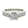 thumbnail image 4 of Princess Cut Diamond Engagement Ring Riviera Shank 1.32 CT 14K White Gold (F,VS1), 4 of 5