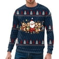 thumbnail image 1 of OJinShaWanO Chandail à Capuche Graphique pour Hommes Automne et Hiver Décontracté Imprimé de Noël Chandail Col Rond, 1 of 4