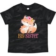 thumbnail image 3 of Inktastic Floral Fox Big Sister Girls Toddler T-Shirt, 3 of 5