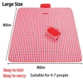 thumbnail image 4 of Manta de pícnic extragrande LRUUIDDE, 203 x 203 cm, impermeable, roja, 4 of 7