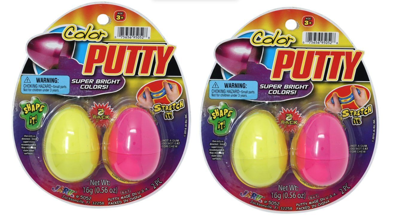 Ja-Ru Big Colored Putty Neon Egg Choose Color Shape Stretch It Stocking Stuffer 