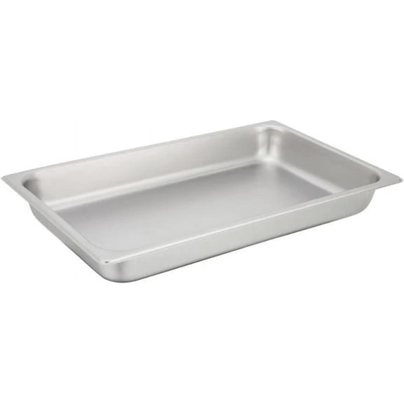 Winco Full Size Steam Table Pan, 20-3/4"L x 12-3/4"W x 2-1/2"D, Silver