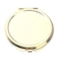 thumbnail image 2 of Cosmetic Folding Portable Pocket Mirror Double-sided Round Mirror Golden, 2 of 6