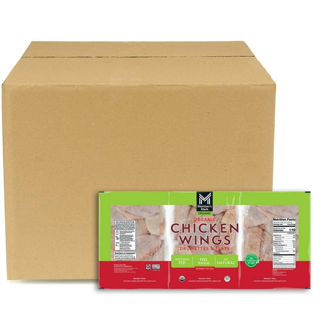Member's Mark Organic Chicken Wings, Case, priced per pound