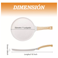thumbnail image 2 of Sartén Antiadherente Cocina Crepera Con Revestimiento 24cm BLANCO, 2 of 5
