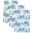 thumbnail image 2 of Blue Palm Tree Kitchen Towels Set of 3, Coastal Trees Summer Tropical Botanical Absorbent Dish Towels for Kitchen, Microfiber Hand Towel, Quick Drying Tea Towel for Cleaning Decorative Dishcloths, 2 of 7
