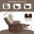 thumbnail image 6 of JONPONY Massage Rocker Recliner Chair with Vibration Massage and Heat Ergonomic Lounge Chair for Living Room with Rocking Function and Side Pocket, 2 Cup Holders, USB Charge Port,Brown, 6 of 14
