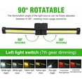 thumbnail image 3 of Gym Lamp for Posing,7th Gear Dimming,Portable Magnet LED Flashlight with Hanging Hook,Handheld USB Rechargeable Worklight,Magnetic Work Light with 180 Degree Folding,Power Bank Camping Light(1PC), 3 of 10