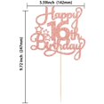thumbnail image 2 of Cake Topper Ephlyn Feliz 16.º Cumpleaños Rosa Dorado con Brillo, 2 of 9