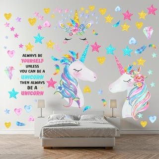 Unicorn Wall Art For Girls Baby Nursery Bedroom Wall Art Posters Decor 3 Pc  Set