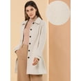 thumbnail image 2 of INSPIRE CHIC Women's Peter Pan Collar Single Breasted Winter Overcoat, 2 of 6