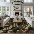 thumbnail image 4 of Area Rug for Living Room, Green Brown Black Non-Slip Indoor Large Carpet for Bedroom/Dining Room, Vintage Farmhouse Abstract Patterned Washable Low-Profile Rectangle Floor Runner Rugs - 6 x 9 Ft, 4 of 7