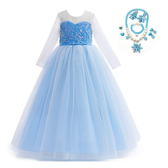 Girls Elsa Cinderella Costume Princess Dress Party Halloween Birthday Dress up