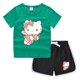thumbnail image 3 of Nuevo traje de Hello Kitty, camiseta bonita de dibujos animados + Pantalones calientes informales, camisa de fondo de dos piezas absorbente de sudor de algodón caramelo para niños, 3 of 5
