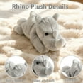 thumbnail image 2 of Realistic Rhinoceros Stuffed Animal Plushies Lifelike Animal Plush Toys Simulation Animals Super Soft Stuffed Toy, 2 of 4