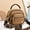 Khaki, variant on The new versatile small handbag for women can be carried on one shoulder or across the body. It is a multi-functional small round bag with a large capacity for shopping, traveling and leisure