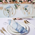 thumbnail image 2 of Cloth Napkins Set of 2 - 20x20 Inches, Blue Marble Washable Reusable Table Napkins, Gradual Modern Abstract Art Soft & Absortbent Dining Napkin for Party Wedding Hotel Restaurant, 2 of 8